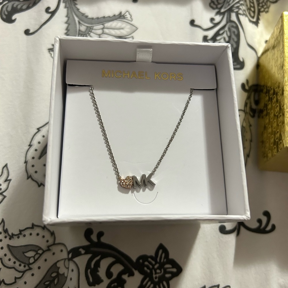 Michael Kors Gold and Silver Necklace Minimalist Design